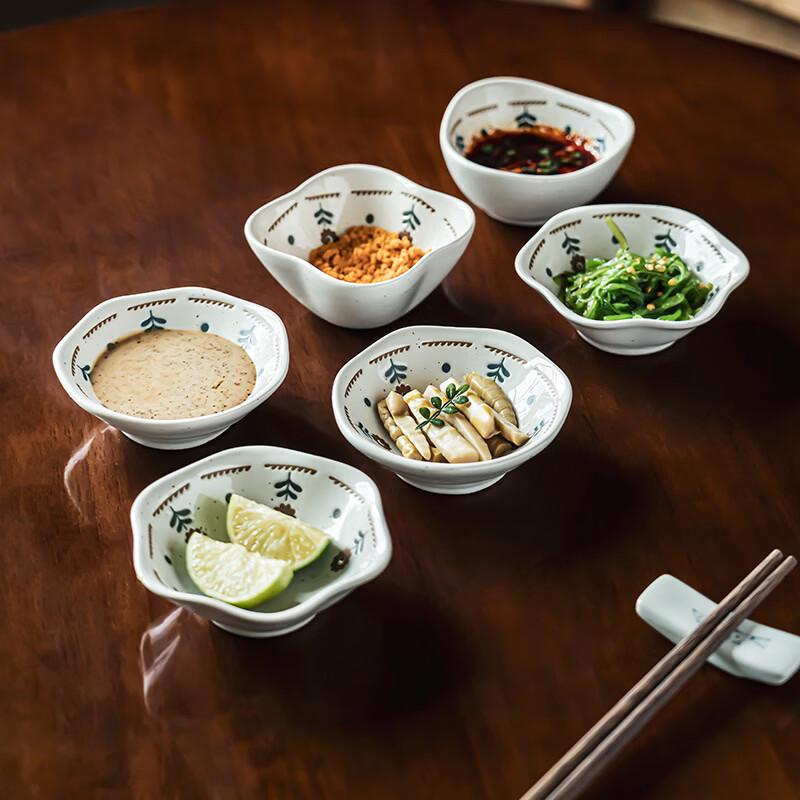 Deou Starlight Ceramic Flower Dipping Dish Set (3-Pack)