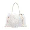 Imitation turkey feather niche simple women's bag 24 new autumn and winter handbag fashion pearl fringed hair messenger shoulder bag
