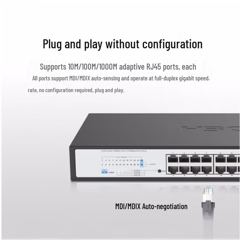 H3C S1224F 24-Port Gigabit Unmanaged Network Switch
