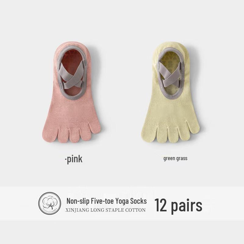 HANDUNYOU Women s Non-slip Five-Finger Yoga & Pilates Socks