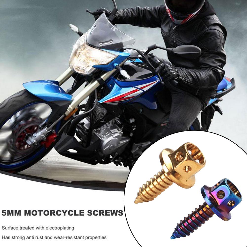 Motorcycle Screws Electroplated Hollow Hexagonal Self-Tapping Modification Bike Fasteners Rearview Heightening Mirror Acces I0C7