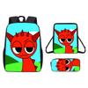 Incredibox Sprunki Pattern Backpack Shoulder Bag Pencil Case Three Set Piece
