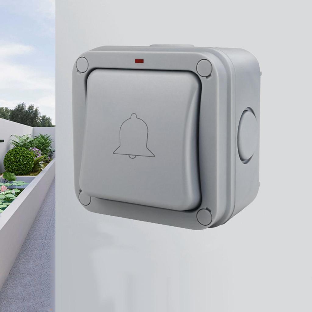 Switch Push Button Doorbell Momentary Contact Resettable Waterproof Wall Buttons
