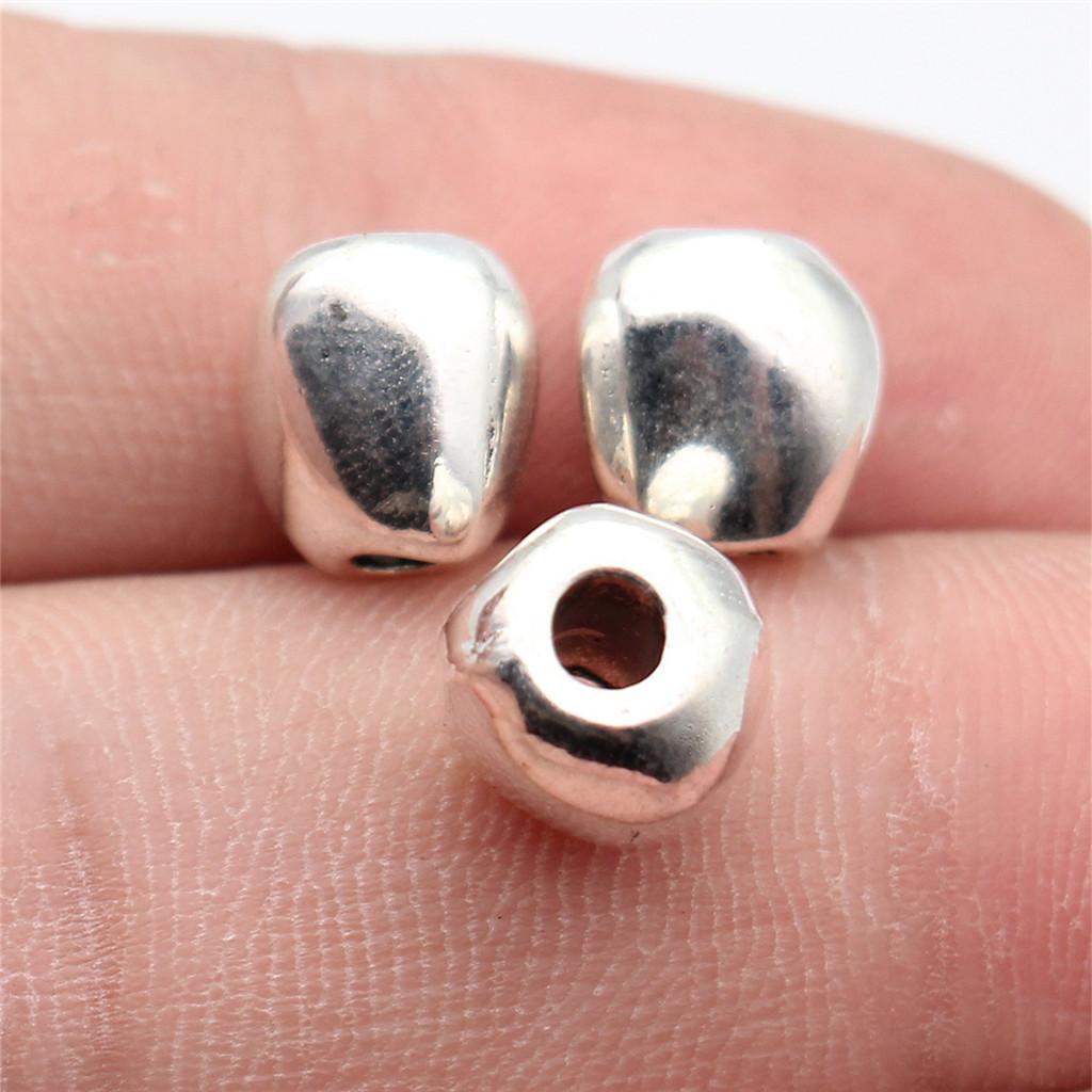 Twisted-Pattern Small-Hole Spacer Beads Mini Antique Bronze Silver Jewelry Making String Beads Separator
