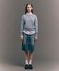 Seteo (W) Maradi Denim Midi Skirt Crinkle Washed Blue