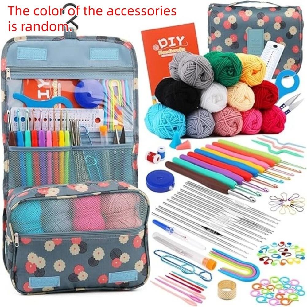 130pcs/set Weaving Accessories Knitting Crochet Hook Set DIY Sewing Tool Beginners 130pcs