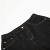 Mens Vintage Raw Washed Denim Jeans Straight Cut Loose Fit Workwear Style Casual Pants