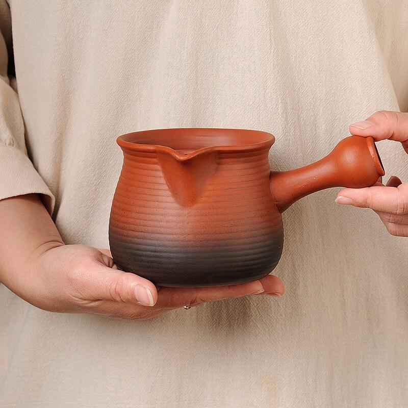 Purple Clay Teapot with Alcohol Tea Warmer Set