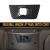 Rear Small Window Lift Panel Switch Cover Trim For Ford F150 15+ Carbon Fiber