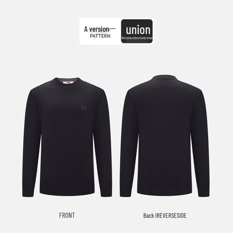 Goldlion Men's Classic Round Neck Wool Blend Sweater