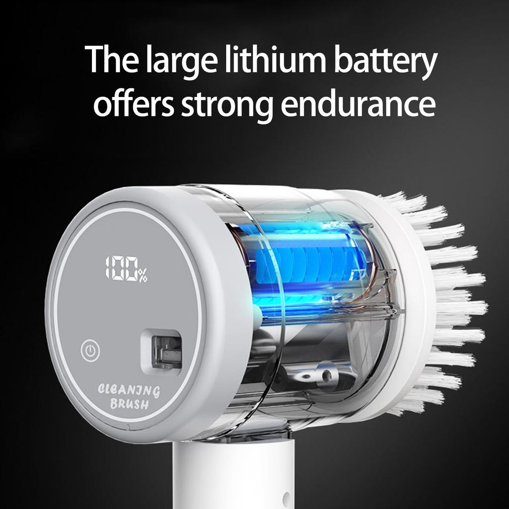 Powerful Electric Cleaning Brush USB Rechargeable Cleaner For Stubborn Stains Kitchen Bathroom Tile Floor Cleanings