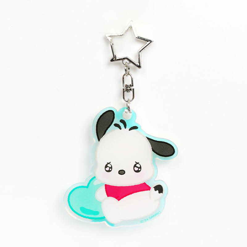 Pochaco Hologram Keyring A (Heart) Pochacco