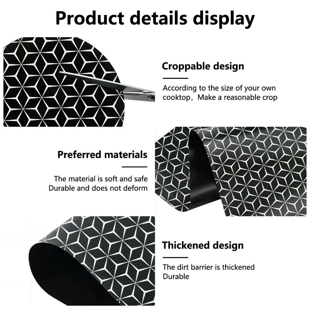 Silicone Induction Cooktop Mats Heat Resistant Reusable Induction Cooktop Protector Nonslip Easy Cleaning Induction Hob Cover