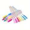 50 PCS/pack Colored Disposable Mascara Brush Grafted with Crystal Mascara Wand Colored Spiral Solid Mascara Brush