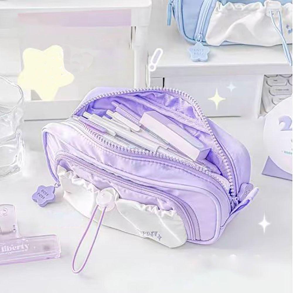 Multi Layered Stationery Organizer Multi-function Pen Pouch Fashion Stationery Storage Bag