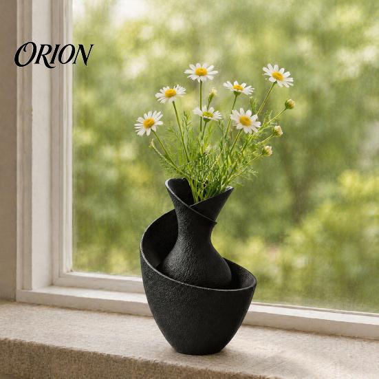 Decorative Vessel for Courtyard Display Minimalist Vase, Modern Flower Vase Living Room Dining Table Versatile Planter Balcony Garden Bedroom,