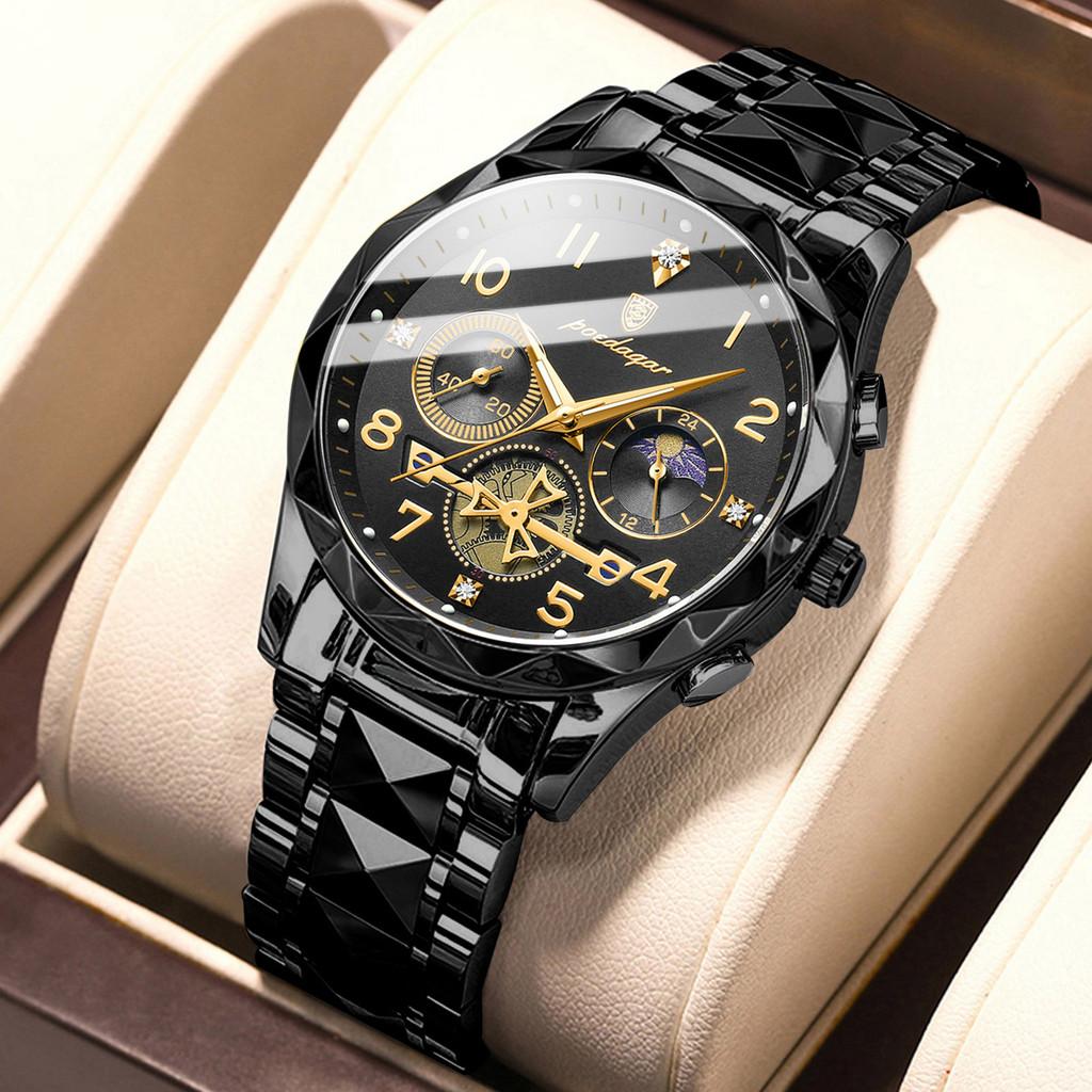 Swiss P972 Quartz Mens Watch With Luminous Dial Waterproof For Casual Wear