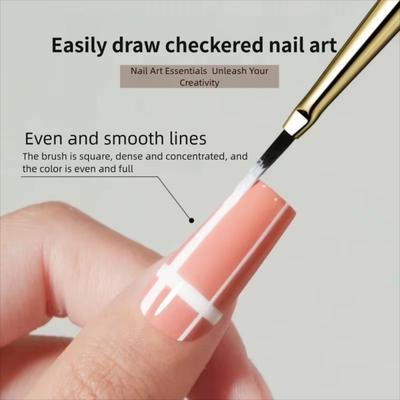 New French Plaid Nail Art Pen Professional Detail Nail Art Liner Brushes Nail Art Grid Pen for Gel Nail Polish