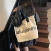 2025 summer new canvas bag shopping bag lazy wind tote bag commuter large capacity cloth bag portable shoulder bag