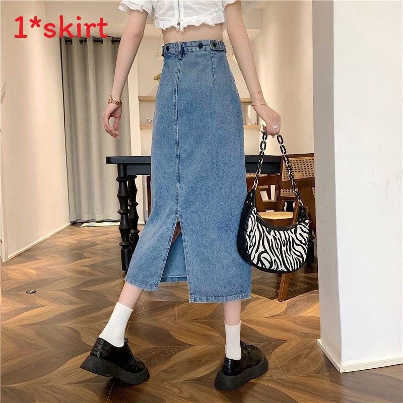 Classic Denim Skirt For Women With High Waist And Slim Fit For Autumn 2025