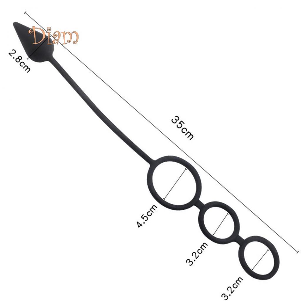LOL Männer Zeitverzögerung Drei Ring Schwanz Penis Lock Anal Butt Plug Prostata Massager Sex Spielzeug