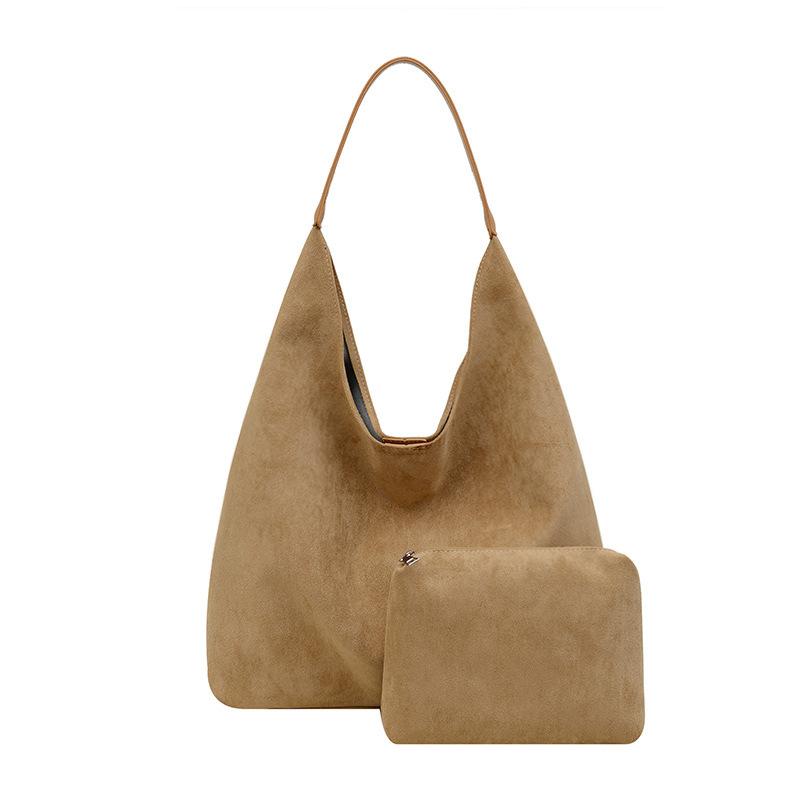 Herbst und Winter neue Tragetasche Damen mattes Wildleder große Kapazität Schultertasche Pendler lässige Mode trendige Achseltasche