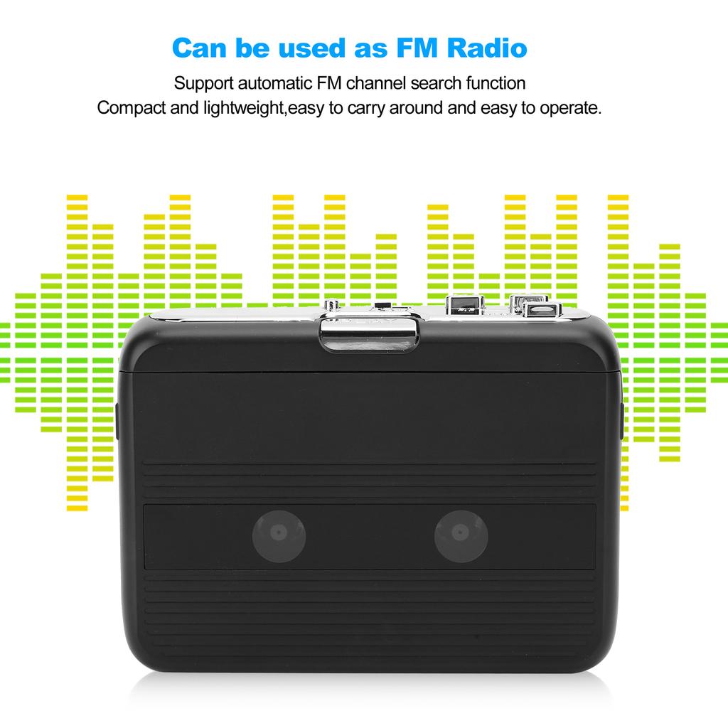 Portable Tape Player   Cassette Player FM Radio with AutoReverse Function(White )