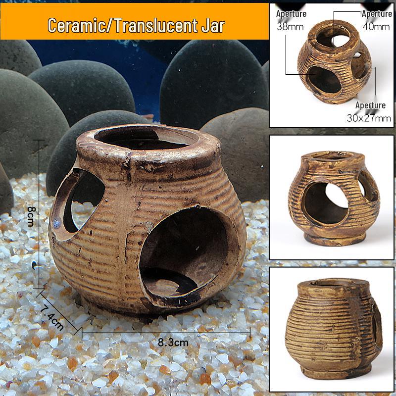 Ceramic Fish Tank Decoration: Shrimp Hiding, Cichlid Breeding, Spawning Nest.