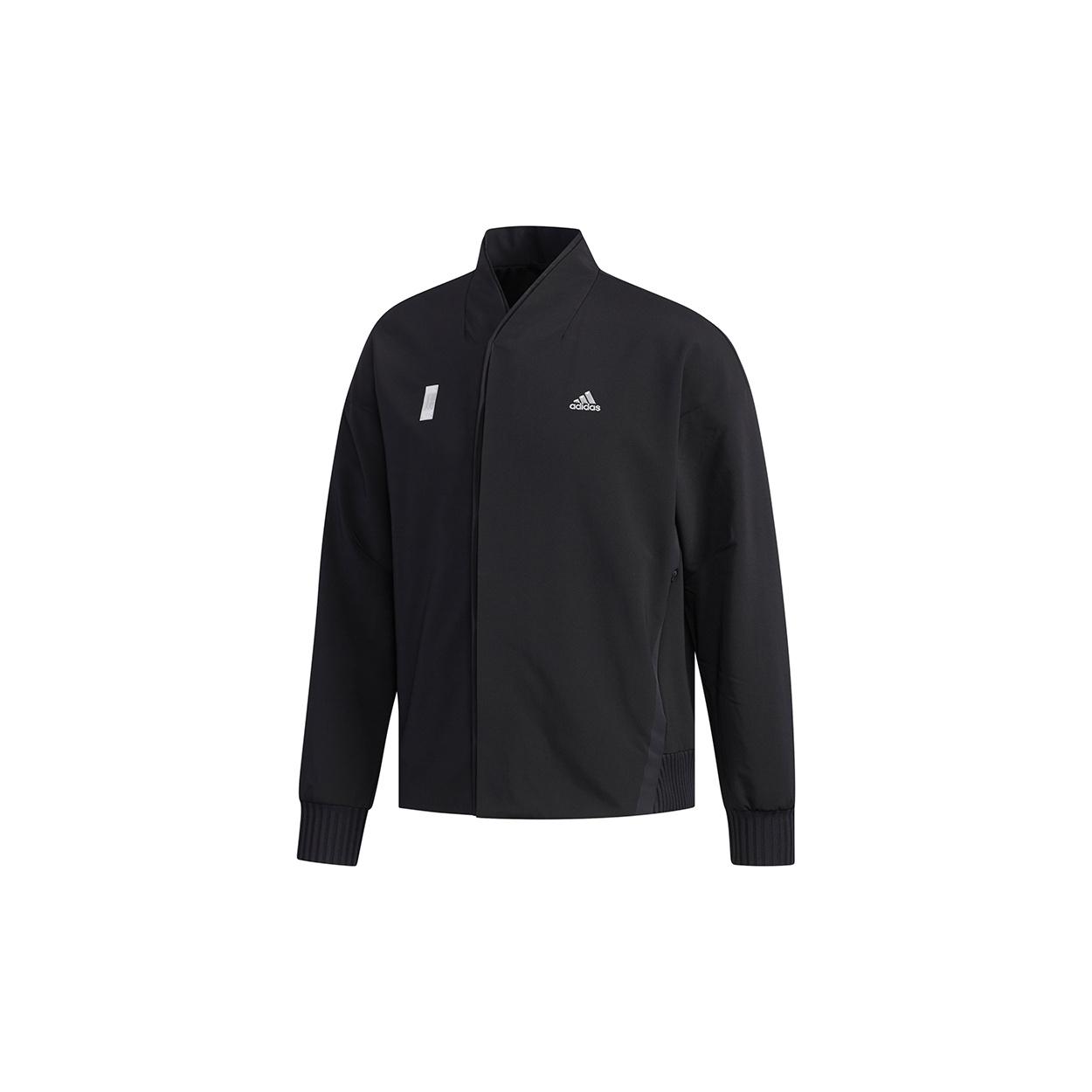 adidas Wj Jkt Warm Logo Print Sport Shuttle Jacket Men s Black FJ0192 XL
