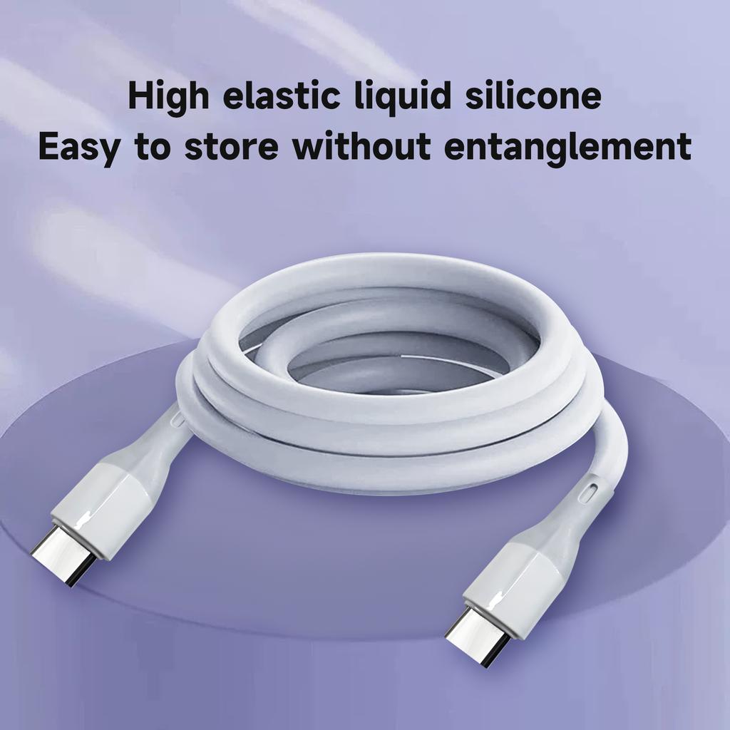 USB Type C Unbreakable Silicone Phone High-speed Data Line Compatible with Xiaomi Redmi and Other Smartphones Charging Cable