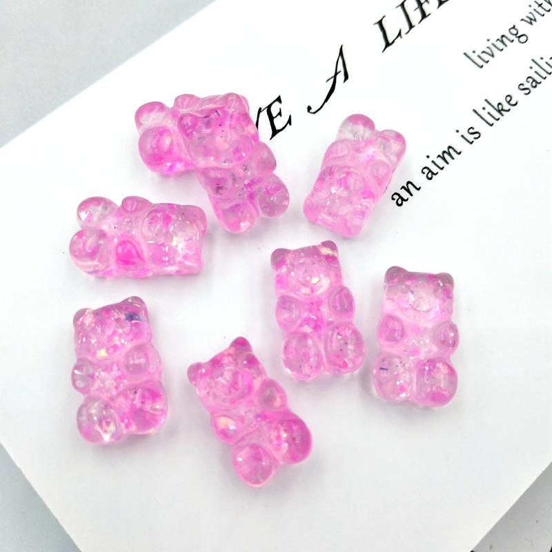 20pcs New Cute Resin shiny bear Flatback Cabochon Charm DIY Phone/Craft Decoration Accessories