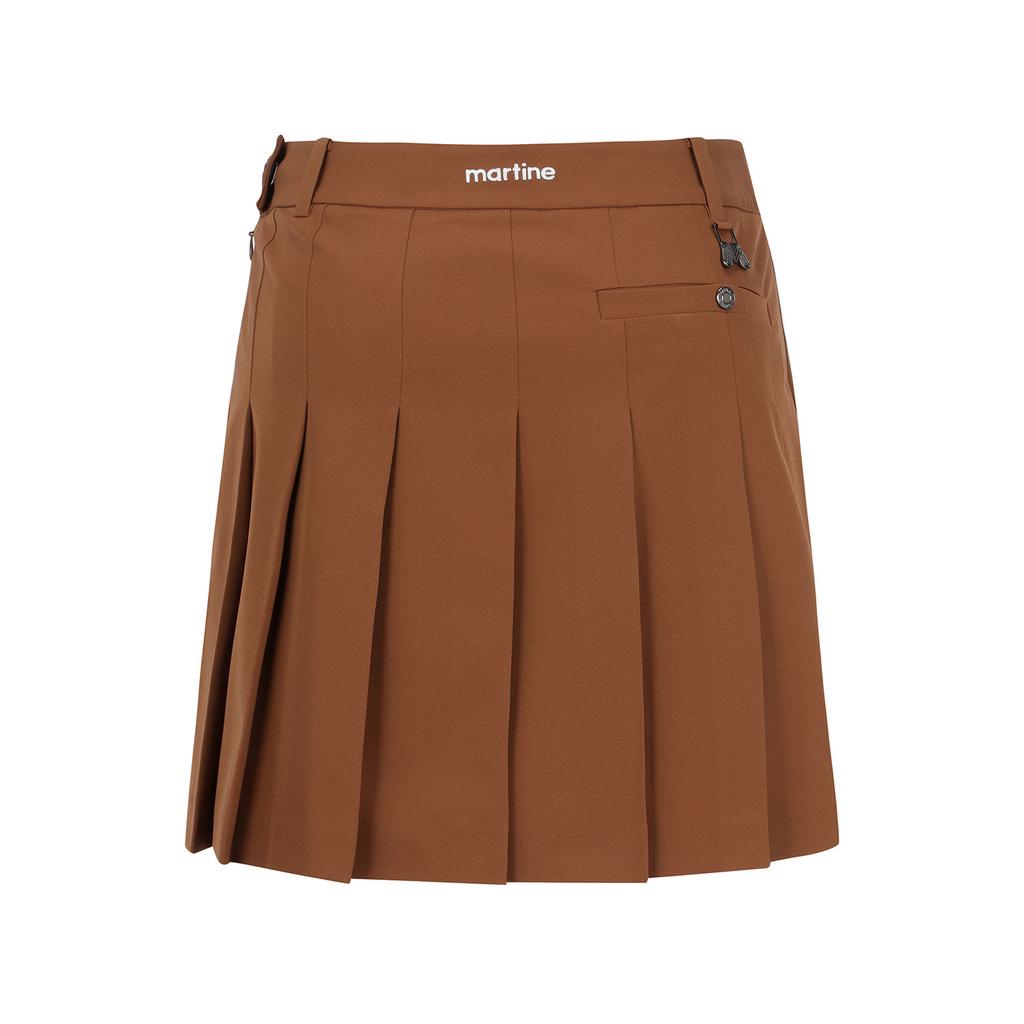 MARTINE GOLF Embroidery Pleats Culotte_Camel