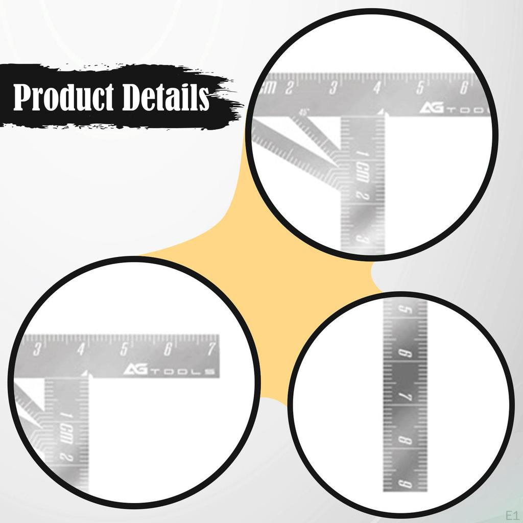 Angle Guided Ruler Auxiliary Cutting Guide Versatile Stainless Steel Sturdy Portable Measuring
