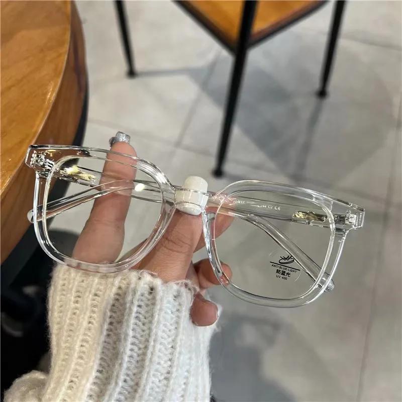 Retro Black Large Frame Myopia Glasses Trend Female Anti-Blue Light Near Sight Eyewear Optical Spectacle Short Sight Eyeglasses