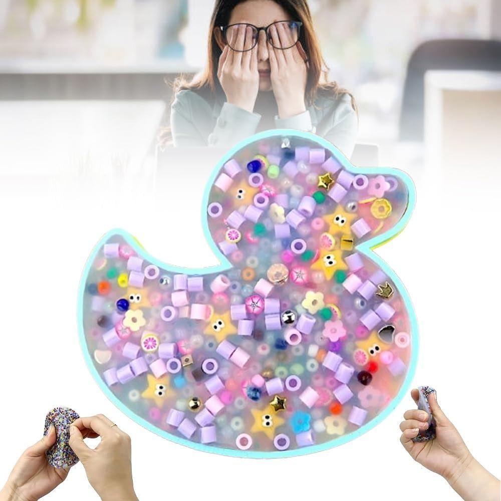 Anxiety Toy Pad Duck Picky Pad Stress Relief Pick Pad Fidget Decompression Toy  for Adults Kids