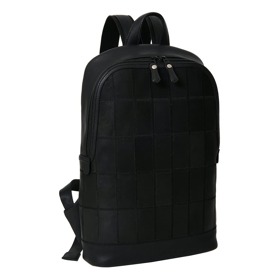 

DPC261 Daypack Backpack Cowhide Glove Leather Patchwork Couple Double Zipper Black [Tryon] Opening/Close Men s чорний