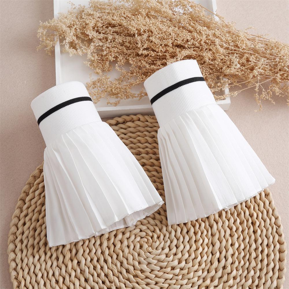 1 Pair Detachable Lace Cuff Sleeves Gauze Elastic Sleeve Cuffs Wrist Lace Cuffs White Sleeves Cuffs Women Blouse Wrist Warmers