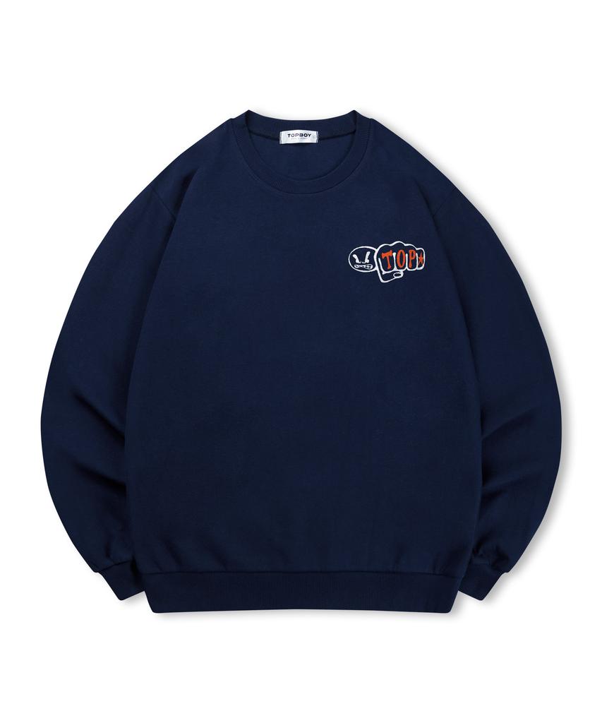 TOPBOY [Non-Fleece Or Fleece] Blowfist Printed Sweatshirt (Type B)