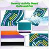 Hot Sensory Activity Board Fidget Toy Silicone 2 In1 Double-Sided Design For Idea Adhd Stress Relief Toy Portable With Strings