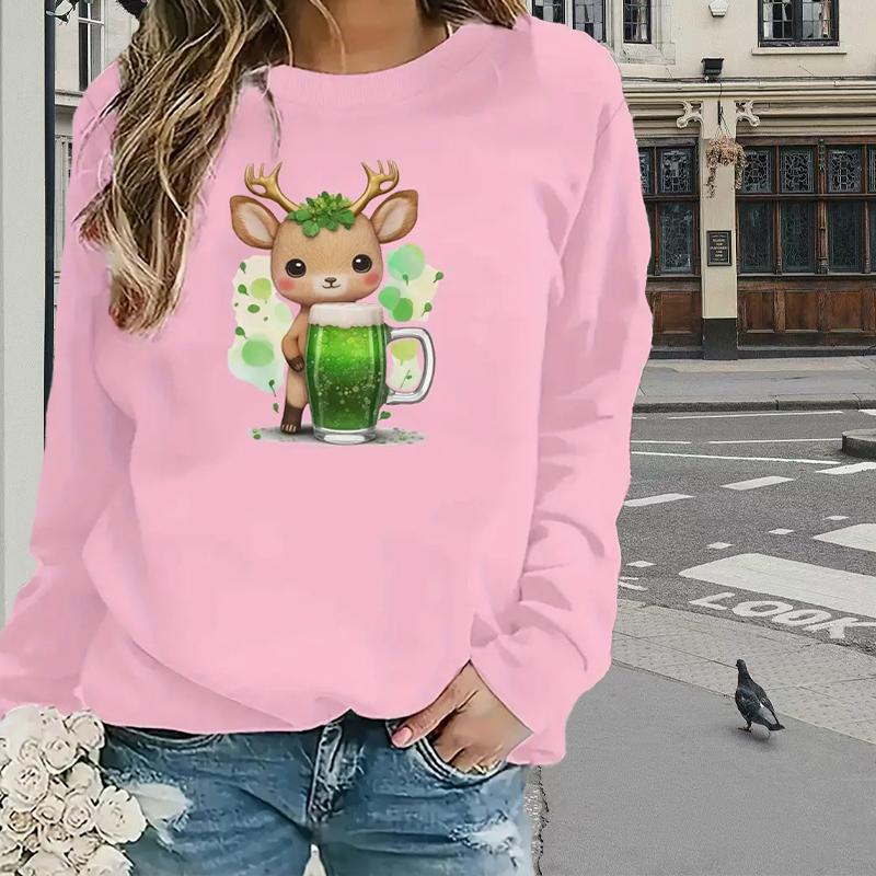 Топы для женщин с принтом оленя и чашки — фото 3