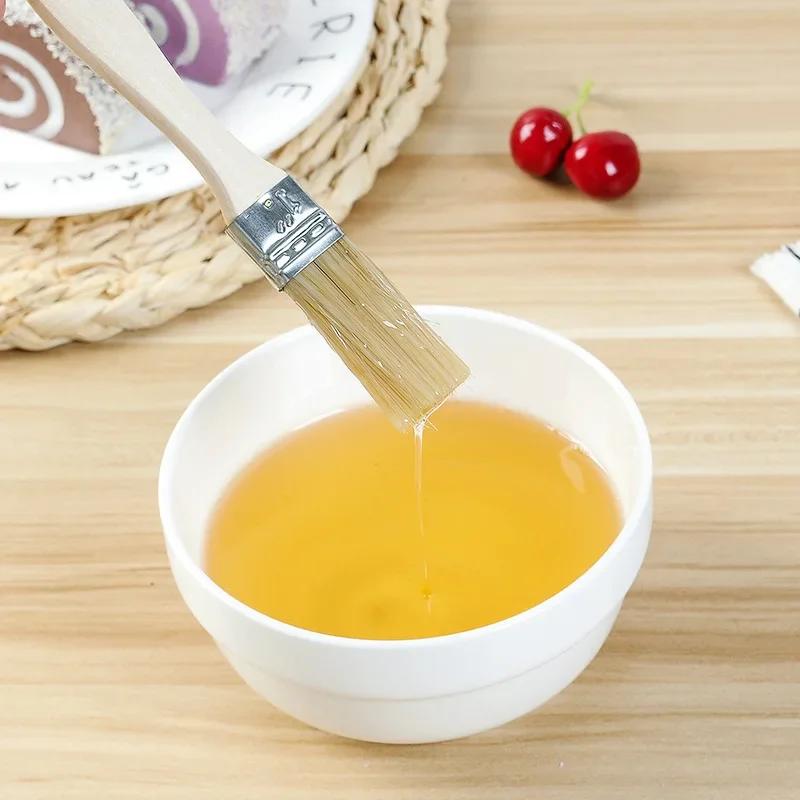 5Pcs Paint Brush 1/2/3 Inch Wooden Handle BBQ Brush for Wall and Furniture Paint Tool Painting Brushes Set Artist Paint Brushes