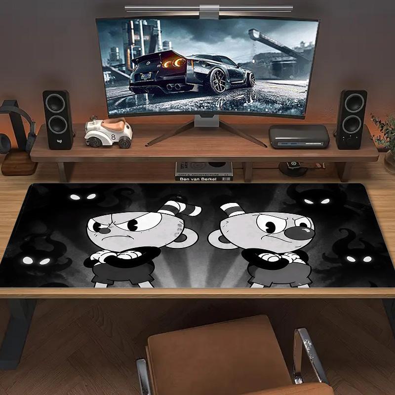 Cuphead Print Cushion Non-slip Laptop Tablet Big Mousepad XXL Mat Mini PC Playmat With Lock edge