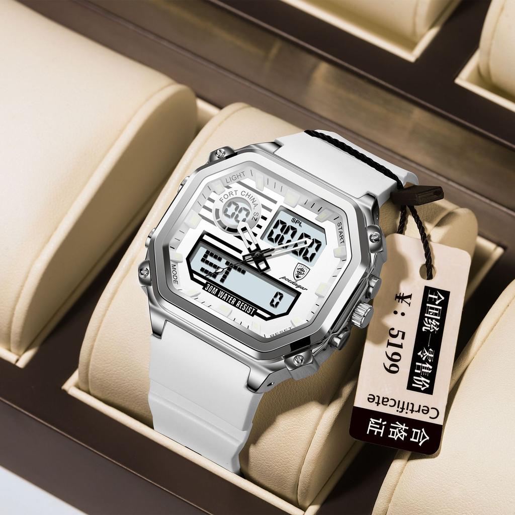 Multifunctional Men'S Watch Dual Display Electronic Watch Student