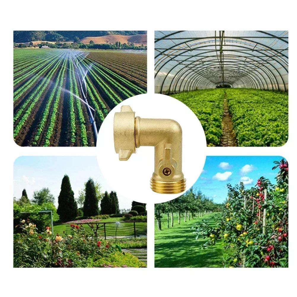 Garden Hose Connector Brass Elbow Valve 90 Degree Curved Design Easy Installation Heavy-Duty Brass Construction China Mainland