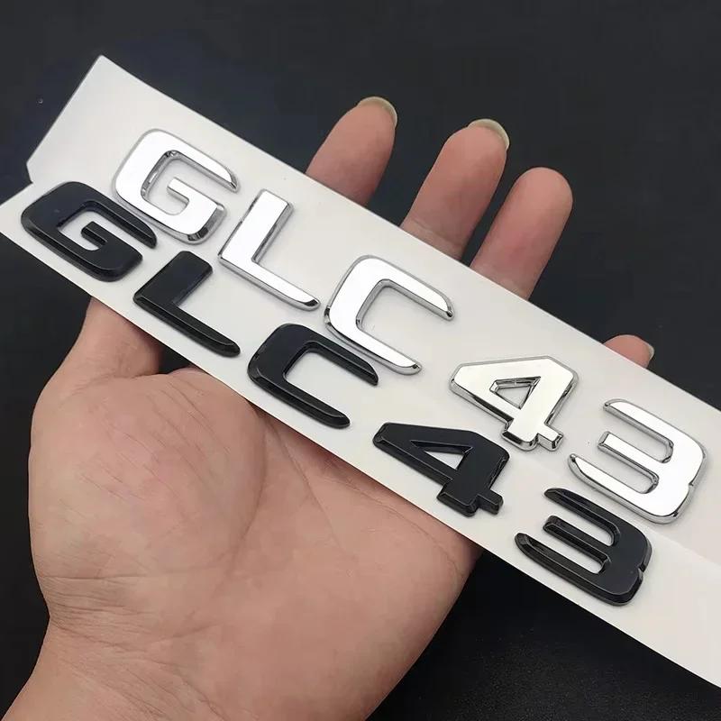 3D ABS Car Rear Trunk Badge Letters Sticker Logo GLC 43 BITURBO 4MATIC Emblem For Mercedes Benz AMG GLC43 X253 Accessories