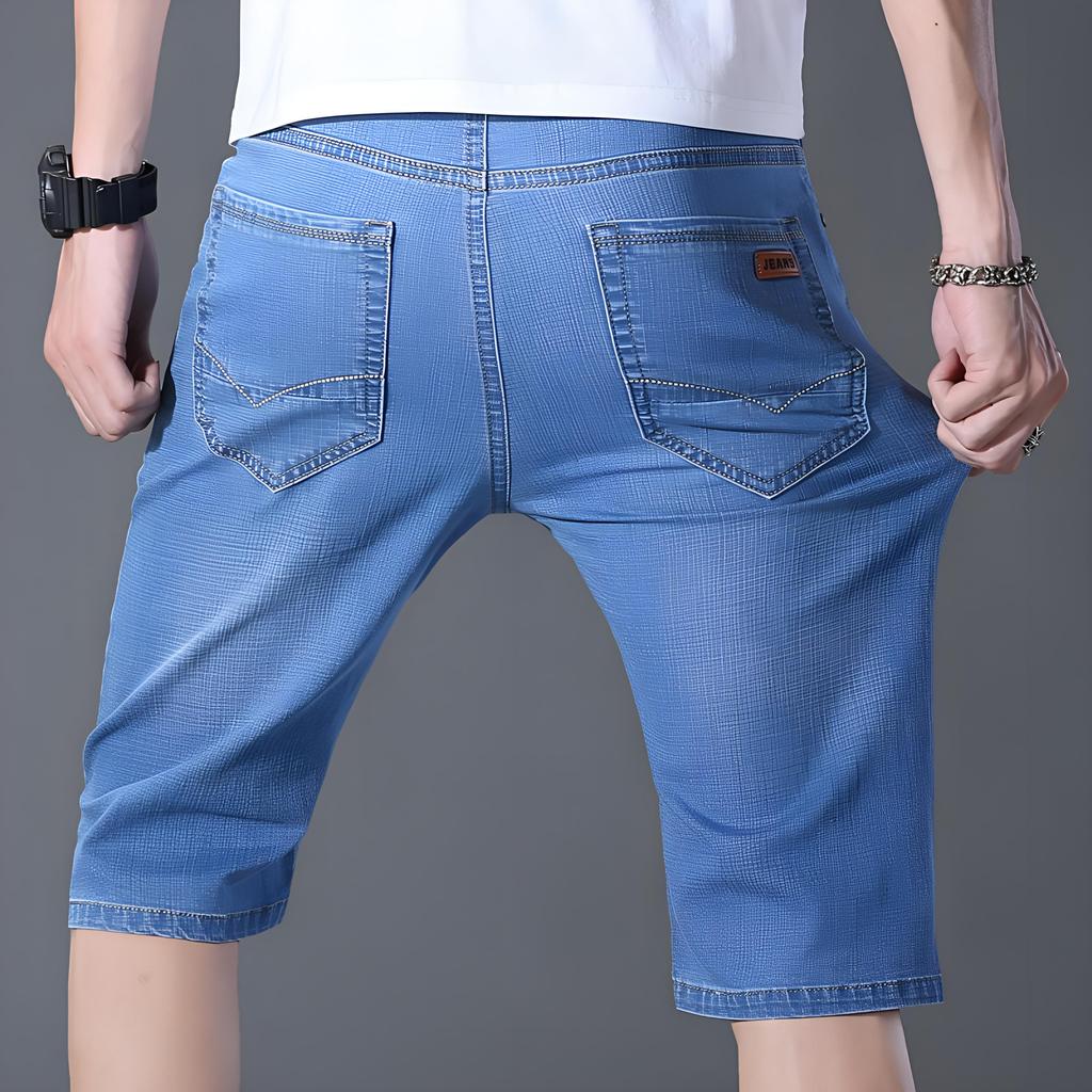 Letní móda Džínové šortky Pánské tenká část 5 bodů v kalhotách Ležérní Pět sportovních šortek Volné Rovné Slim Kalhoty