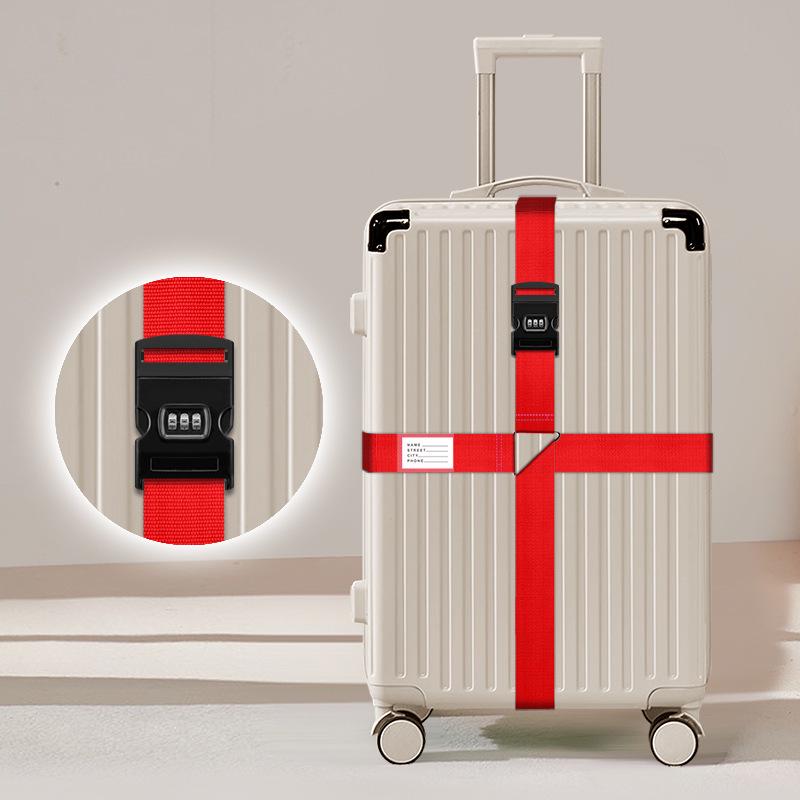 Luggage Strap: One-Word Cross Design, No Combination Lock