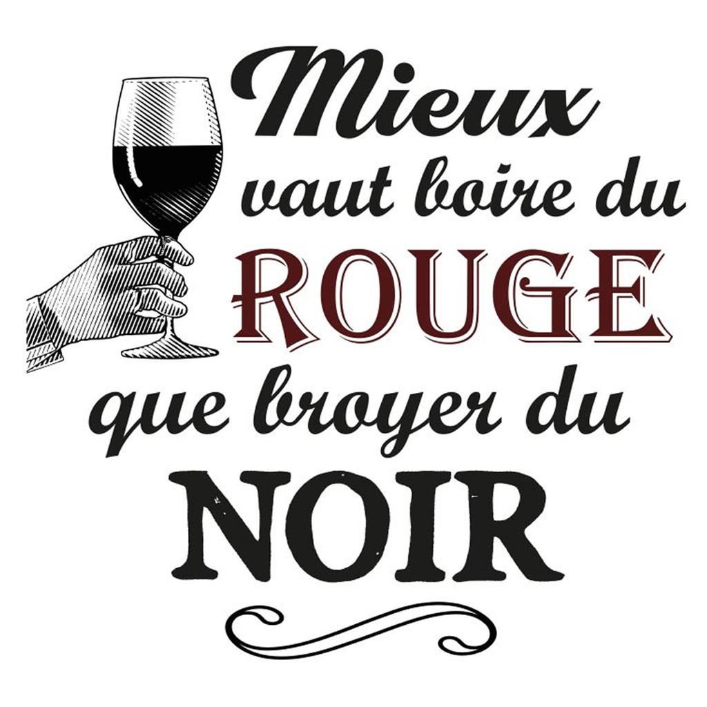 Les Trésors De Lily [R4003] - Sheet of 'Messages' Stickers (Better To Drink Red Than Brood) - 20x70cm