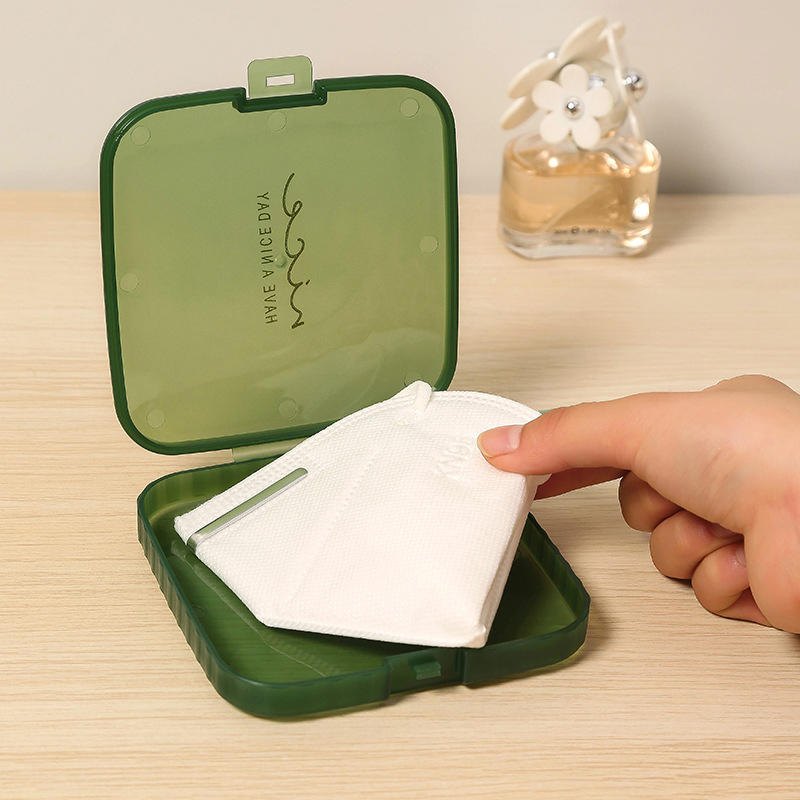 Travel Containers Mask Storage Box Dust Proof Storage Case ID Card Storage Home Organizer Transparent Mask Cover