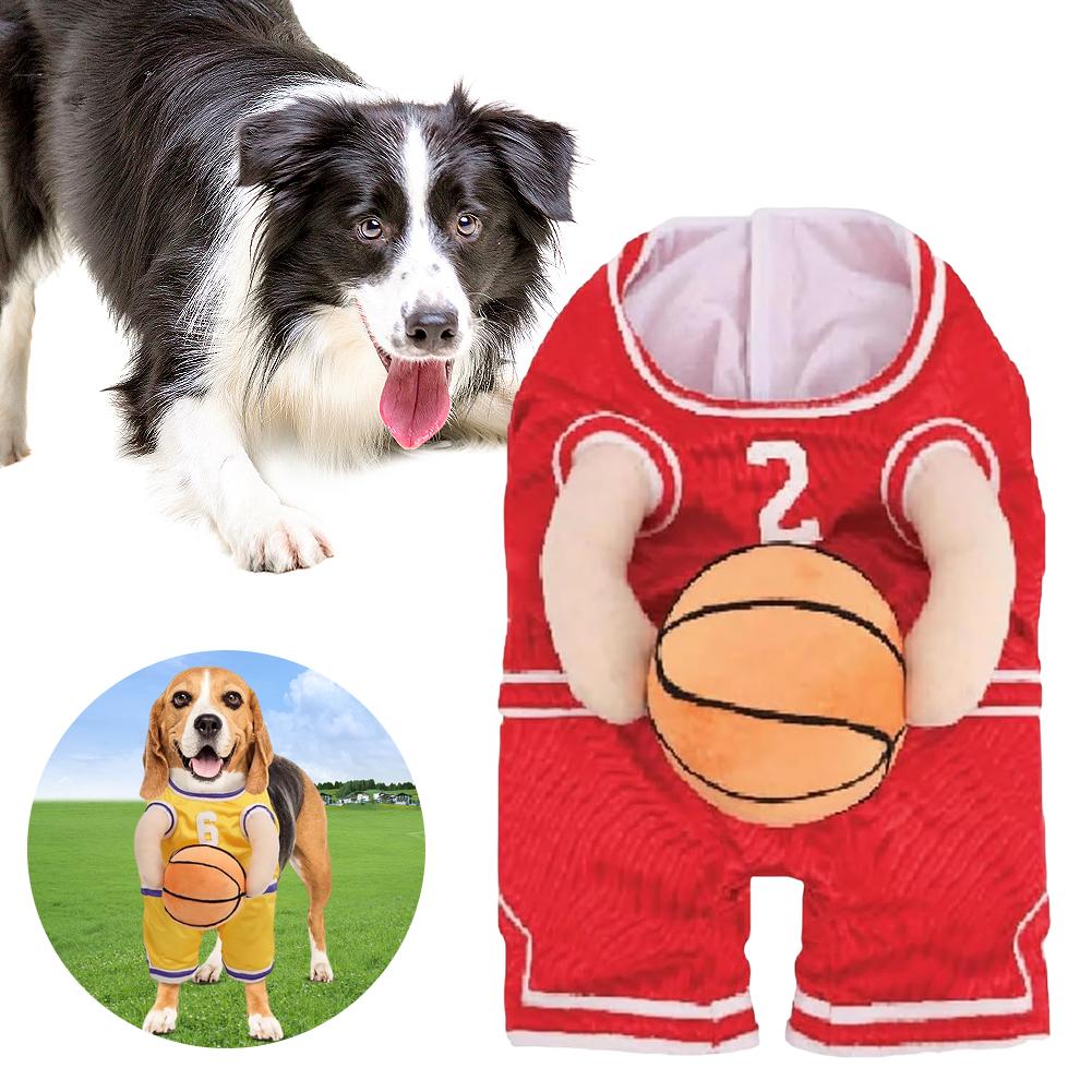 Dog Basketball Player Costume with Ball Dog Basketball Costume Pet Halloween Costume for Halloween